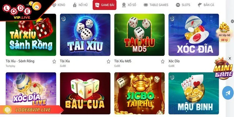Đánh giá Lode88 - Thông tin quan trọng dành cho người mới 3 Thế giới game bài của Lode88 cũng rất hấp dẫn