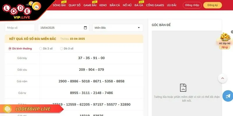 Số đề Lode88 - Trải nghiệm thú vị dành cho các cược thủ 1 Số đề Lode88 được rất nhiều người chơi yêu thích